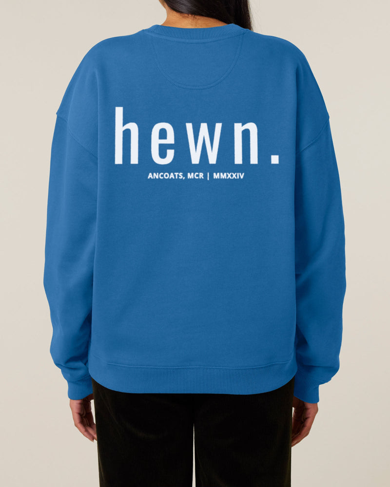 Women's Organic Cotton Signature Oversized Sweatshirt | Morpho Blue