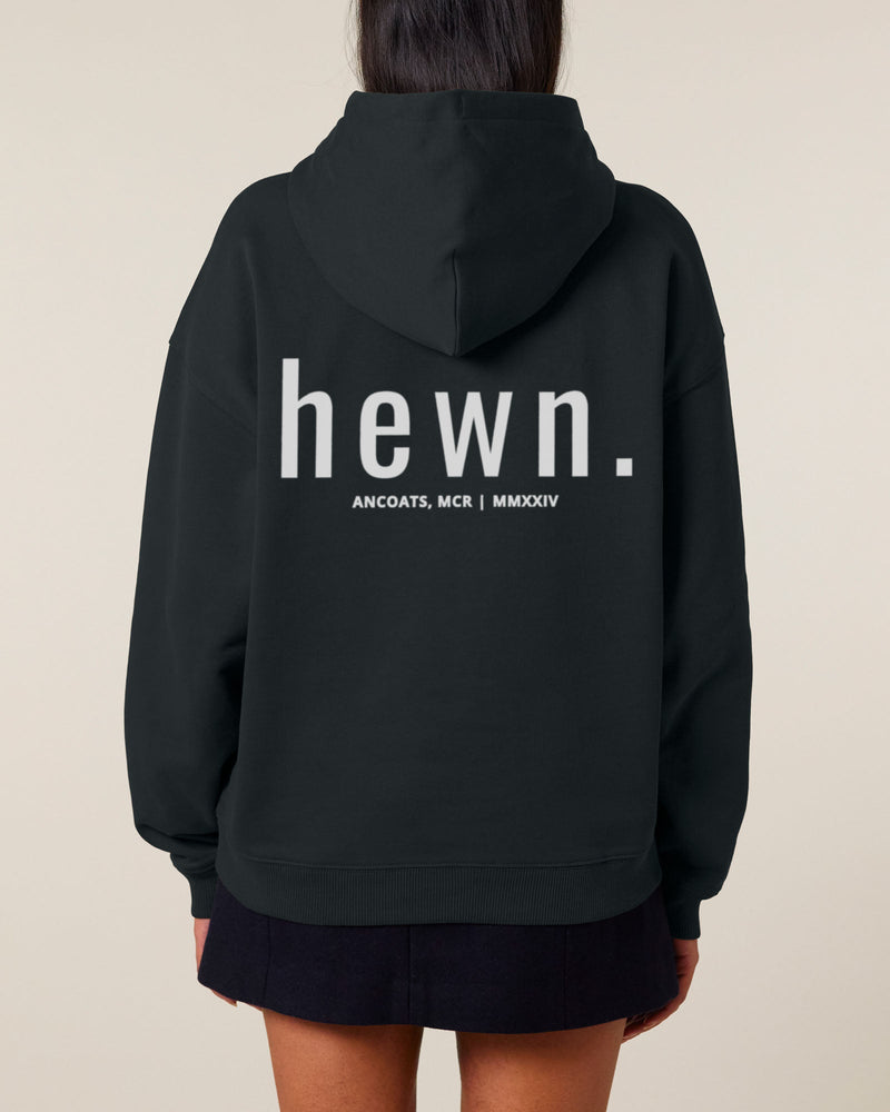 Women's Organic Cotton Signature Oversized Hoodie | Jet Black