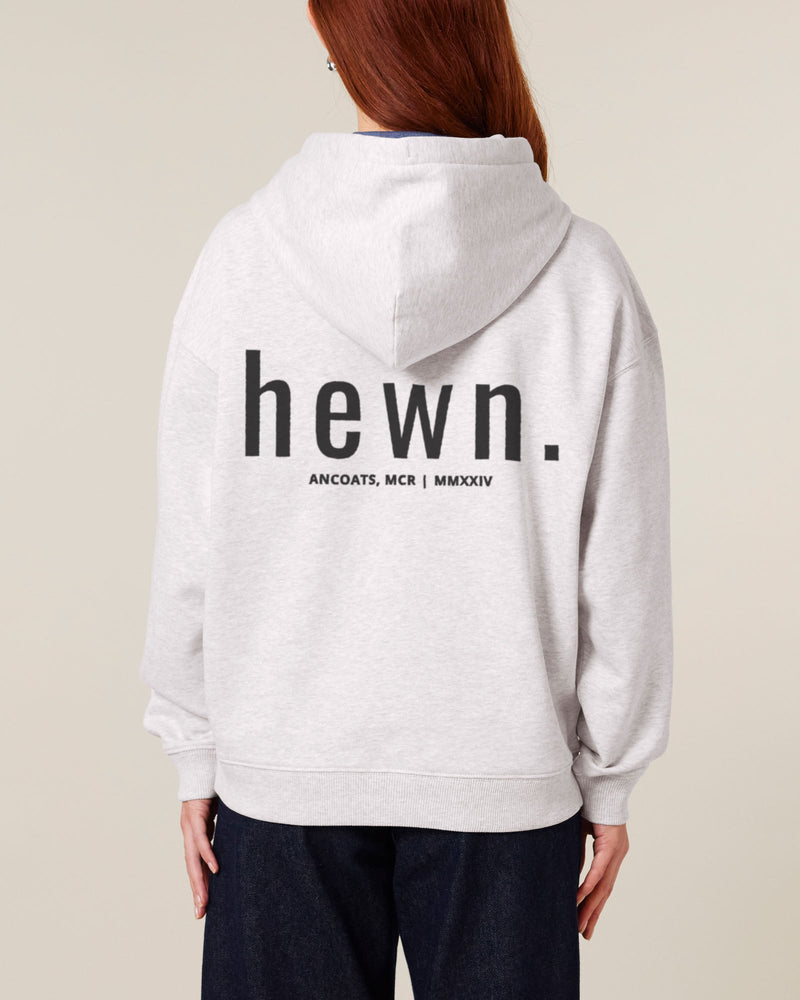 Women's Organic Cotton Signature Oversized Hoodie | Cloud Grey Marl