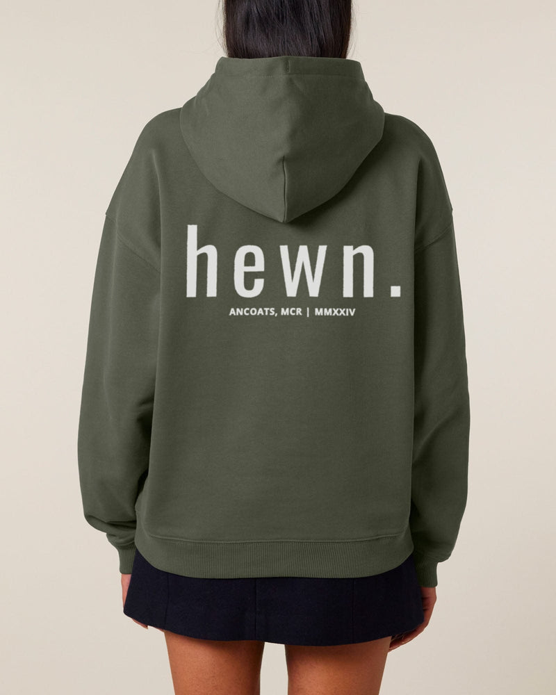 Women's Organic Cotton Signature Oversized Hoodie | Pine Green Khaki