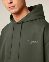 Immaculate Vegan - hewn. Mens Organic Cotton Signature Oversized Hoodie in Pine Green Khaki