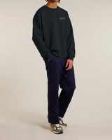 Immaculate Vegan - hewn. Mens Organic Cotton Signature Oversized Sweatshirt in Jet Black