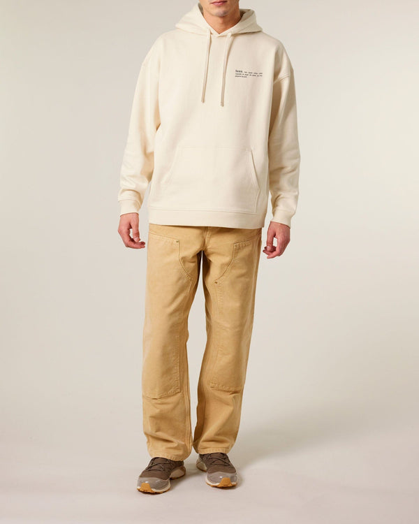 hewn. Mens Organic Cotton Signature Oversized Hoodie in Natural Cotton