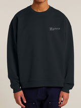 Immaculate Vegan - hewn. Mens Organic Cotton Signature Oversized Sweatshirt in Jet Black