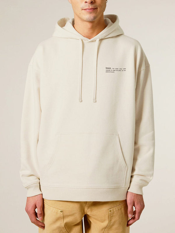 hewn. Mens Organic Cotton Signature Oversized Hoodie in Natural Cotton