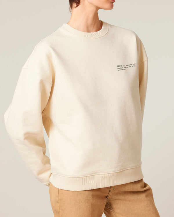 Women's Organic Cotton Signature Oversized Sweatshirt | Natural Cotton