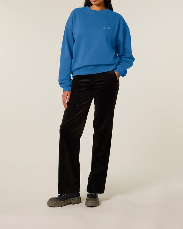 Women's Organic Cotton Signature Oversized Sweatshirt | Morpho Blue