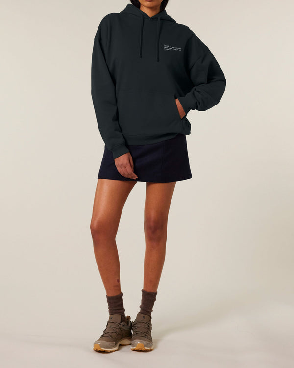 Women's Organic Cotton Signature Oversized Hoodie | Jet Black
