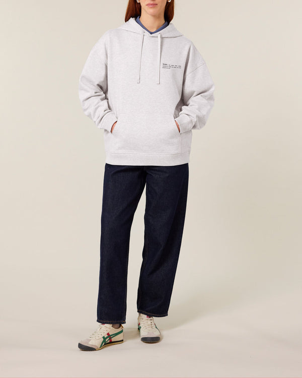 Women's Organic Cotton Signature Oversized Hoodie | Cloud Grey Marl