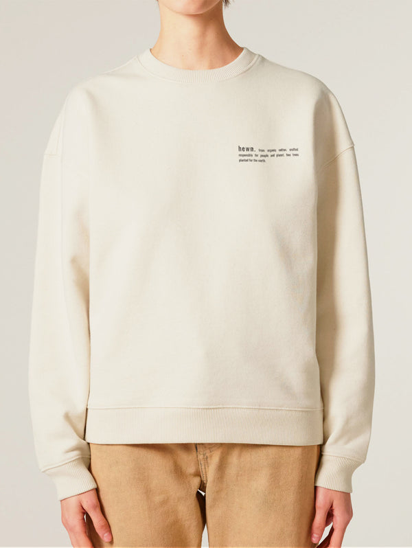 Women's Organic Cotton Signature Oversized Sweatshirt | Natural Cotton