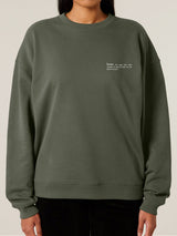 Immaculate Vegan - Women's Organic Cotton Signature Oversized Sweatshirt | Pine Green Khaki