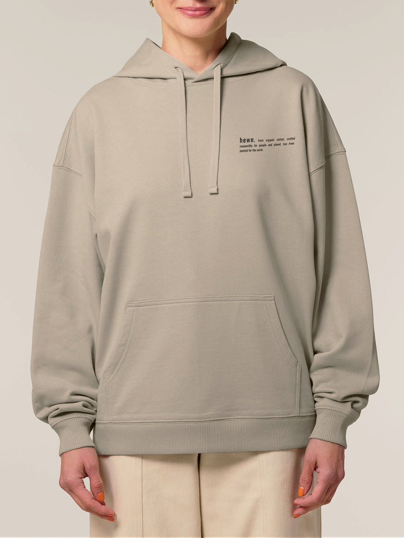Women's Organic Cotton Signature Oversized Hoodie | Limestone Grey