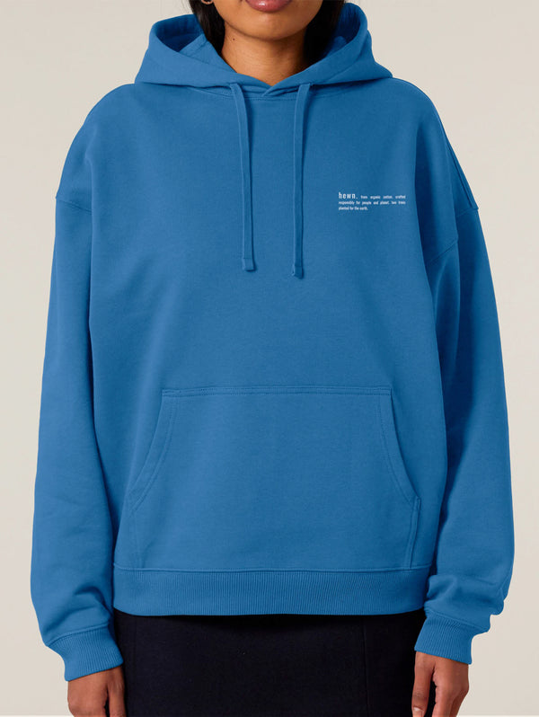Women's Organic Cotton Signature Oversized Hoodie | Morpho Blue