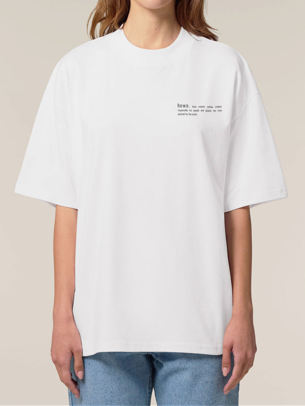 Women's Organic Cotton Signature Oversized T-Shirt | Snow White