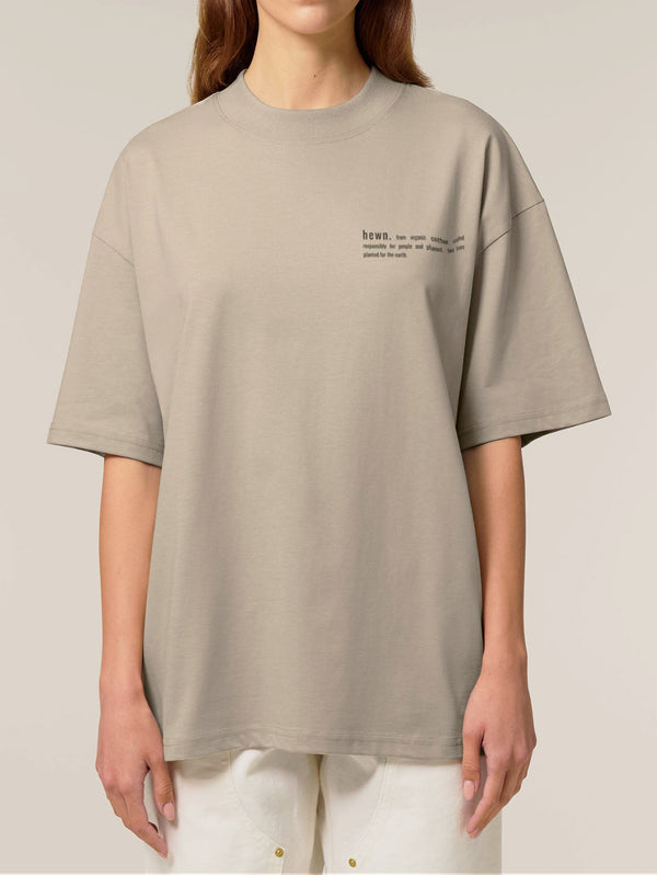 Women's Organic Cotton Signature Oversized T-Shirt | Limestone Grey