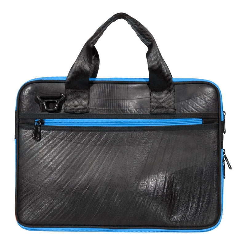 Ecowings Panther Upcycled Tires Vegan Laptop Bag | Blue Blue