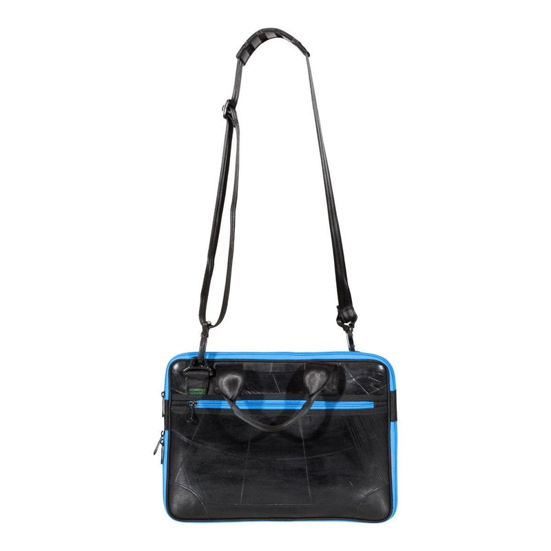 Ecowings Panther Upcycled Tires Vegan Laptop Bag | Blue Blue