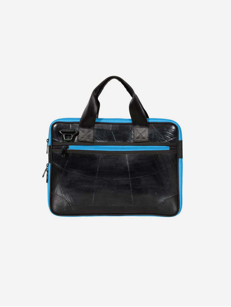 Ecowings Panther Upcycled Tires Vegan Laptop Bag | Blue Blue