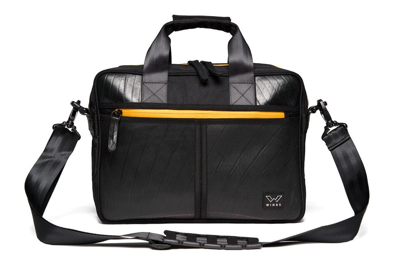 Ecowings Elegant Eagle Upcycled Tires Vegan Laptop Bag | Multiple Colours