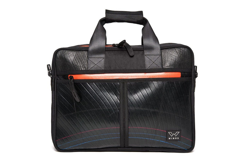 Ecowings Elegant Eagle Upcycled Tires Vegan Laptop Bag | Multiple Colours Orange