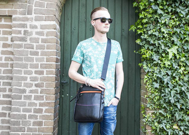 Ecowings Robby Upcycled Tires Vegan Laptop Shoulder Bag | Multiple Colours