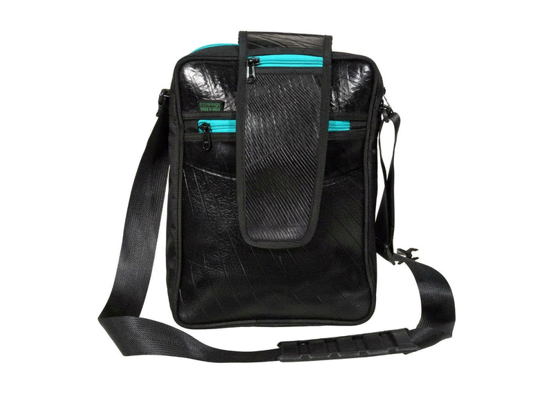 Ecowings Elephant Vegan Leather Laptop Shoulder Bag | Multiple Colours Turquoise