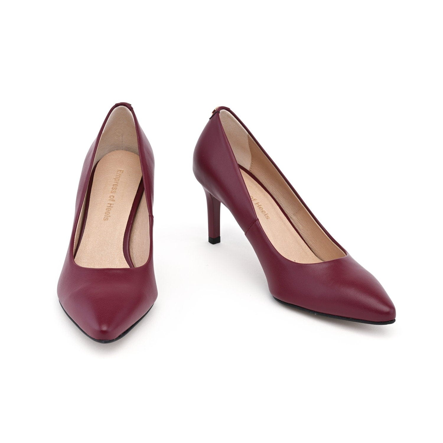 Empress of Heels Burgundy Bliss - vegan 75mm heels
