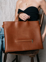 Immaculate Vegan - Estimon Corn Leather Vegan Laptop Bag | Cognac