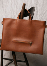 Immaculate Vegan - Estimon LAPTOP BAG CORN COGNAC