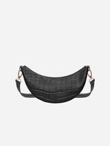 Immaculate Vegan - Mini Hobo Corn Leather Vegan Bag | Black Croco