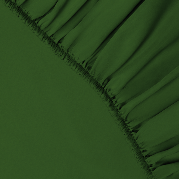 Ethical Bedding Fitted Sheet in Forest Green (Eucalyptus Silk)