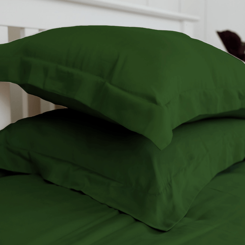 Ethical Bedding Fitted Sheet in Forest Green (Eucalyptus Silk)