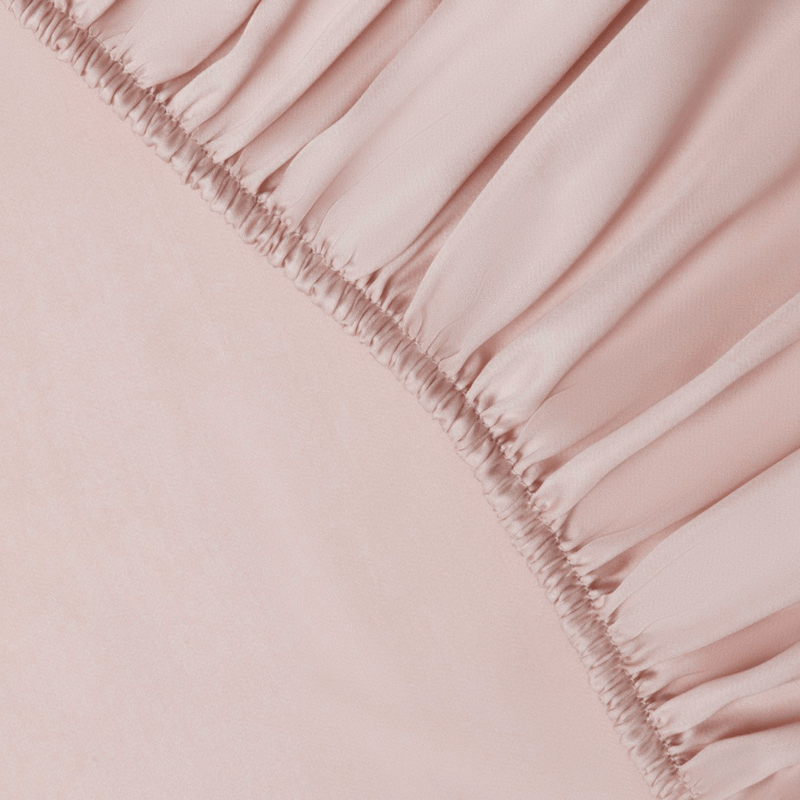 Ethical Bedding Fitted Sheet in Rose (Eucalyptus Silk)