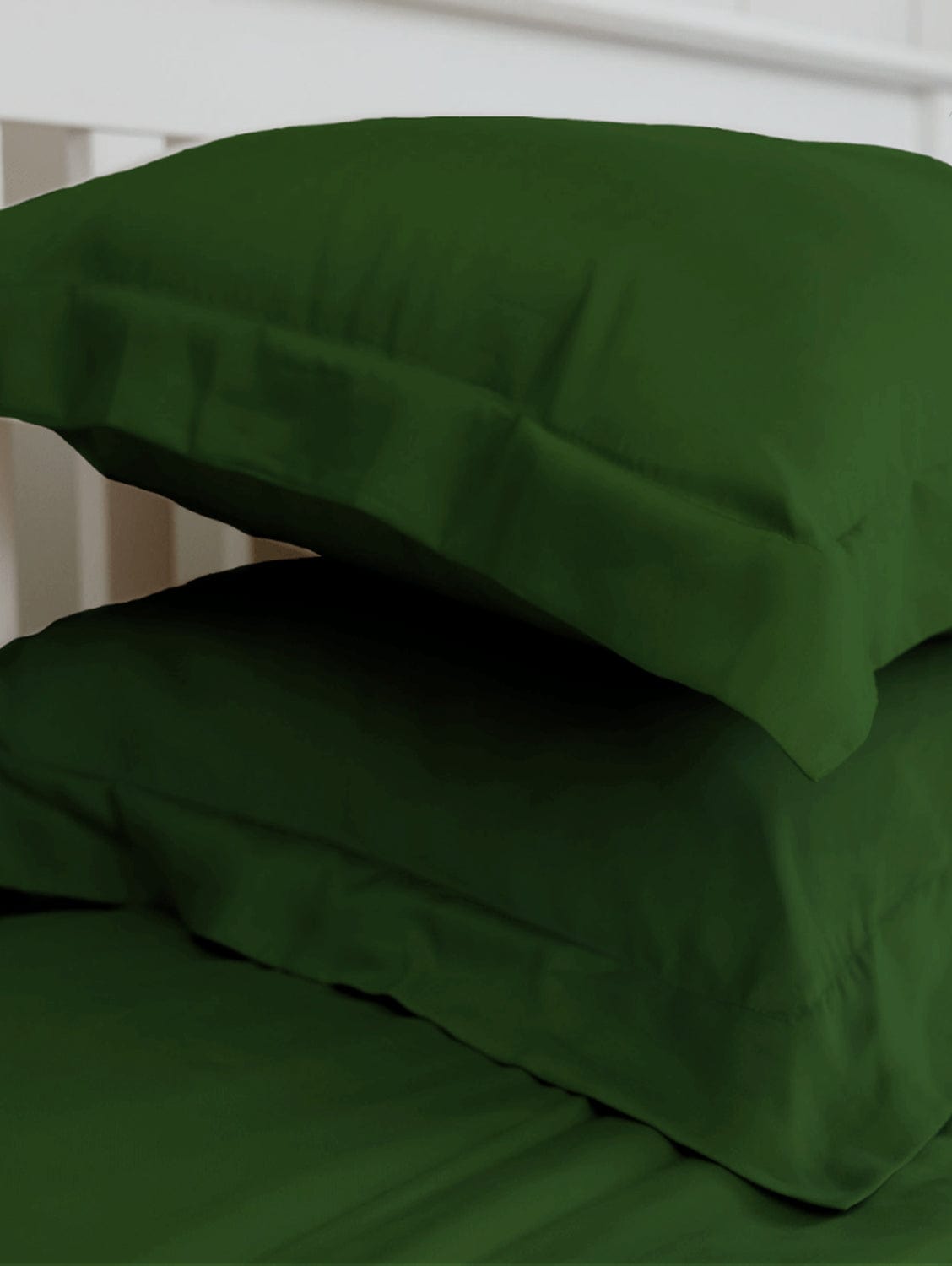 Organic Vegan Eucalyptus Silk Flat Sheet Forest Green Immaculate Vegan