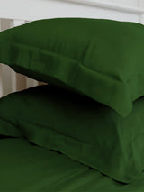Immaculate Vegan - Ethical Bedding Flat Sheet in Forest Green (Eucalyptus Silk)