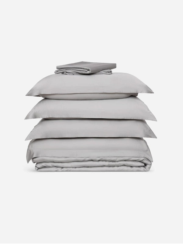 Ethical Bedding Organic Eucalyptus Silk Bed Set + Duvet & Pillows (Medium / Warm) | Multiple Colours