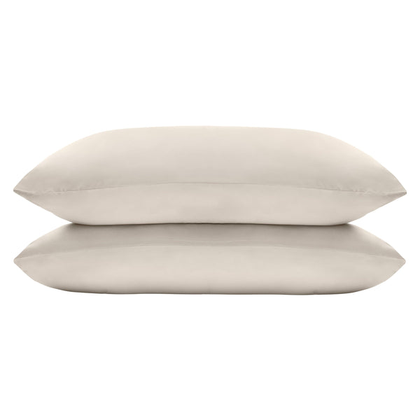 Ethical Bedding Organic Vegan Eucalyptus Silk Pillowcase Pair | Wheat