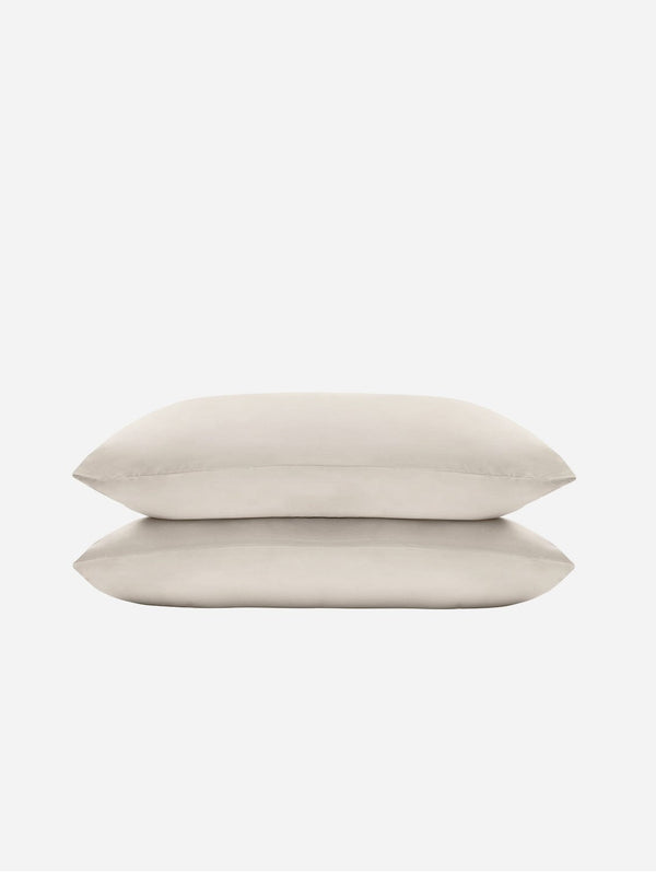 Ethical Bedding Organic Vegan Eucalyptus Silk Pillowcase Pair | Wheat