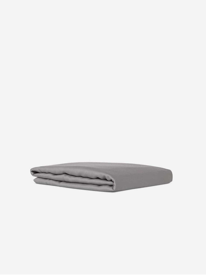 Ethical Bedding Fitted Sheet in Grey (Eucalyptus Silk) Single / Grey