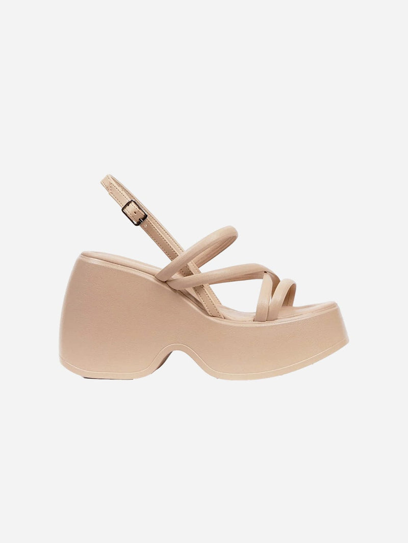 Forever & Always Diana - Chunky Wedge Sandals Beige 5.5 US/3 UK/22CM/36