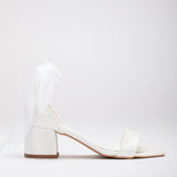 Immaculate Vegan - Forever and Always Shoes Ariadne - Ivory Wedding Heels with Ribbon 5.5 US | 3 UK | 22CM | 36 EU / 2.1 inches / 5.5 cm / Ivory