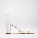 Immaculate Vegan - Forever and Always Shoes Ariadne - Ivory Wedding Heels with Ribbon 5.5 US | 3 UK | 22CM | 36 EU / 3.5 inches / 9 cm / Ivory