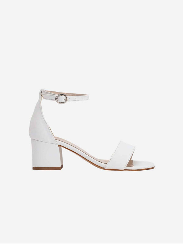 Forever and Always Shoes Hera - White Wedding Sandals with Ribbon