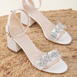 Immaculate Vegan - Forever and Always Shoes Adeline - Ivory Wedding Shoes with Rhinestones