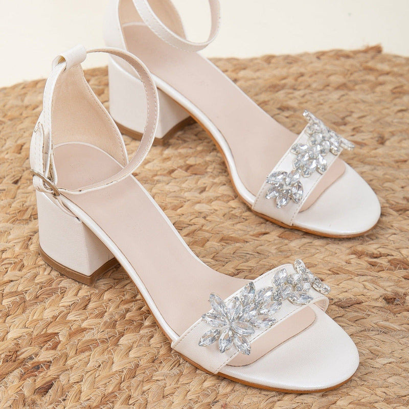 Forever and Always Shoes Adeline - Ivory Wedding Shoes with Rhinestones