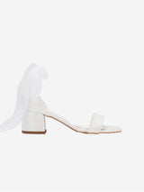 Immaculate Vegan - Forever and Always Shoes Artemis - Ivory Block Heels with Ribbon