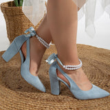 Immaculate Vegan - Forever and Always Shoes Camila Vegan Suede Heels | Baby Blue