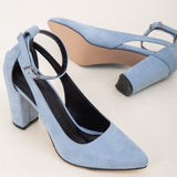 Immaculate Vegan - Forever and Always Shoes Camila Vegan Suede Heels | Baby Blue