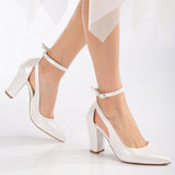 Immaculate Vegan - Forever and Always Shoes Camila Vegan Suede Wedding Heels | Ivory