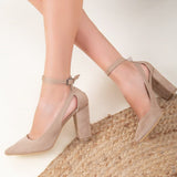 Immaculate Vegan - Forever and Always Shoes Colette - Beige Suede Heels